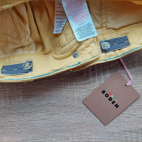 Mini Boden nwt yellow shorts size 11 - Picture 11 of 16